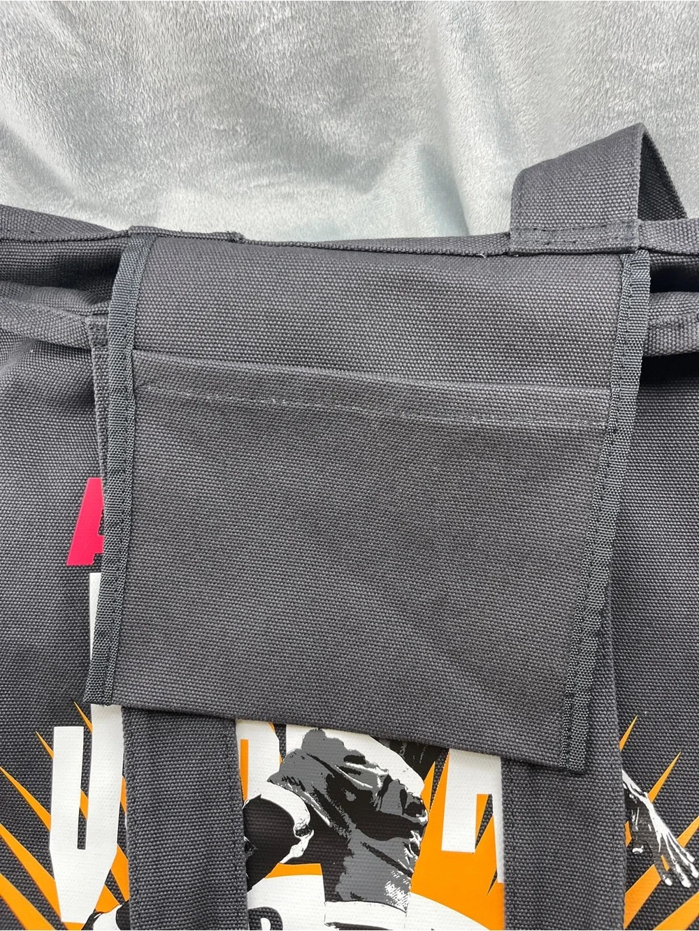 Jordan Black Tote Bag with Pink, Orange & White Graphic